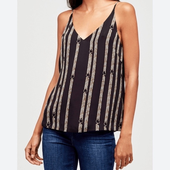 L’Agence Chain Print Silk Tank Size XS - Picture 1 of 8
